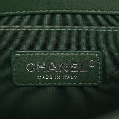 Chanel Calfskin Chevron Quilted Small Boy Flap Green 6 of 10