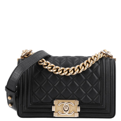 Chanel Lambskin Quilted Small Boy Flap Black 1 of 9