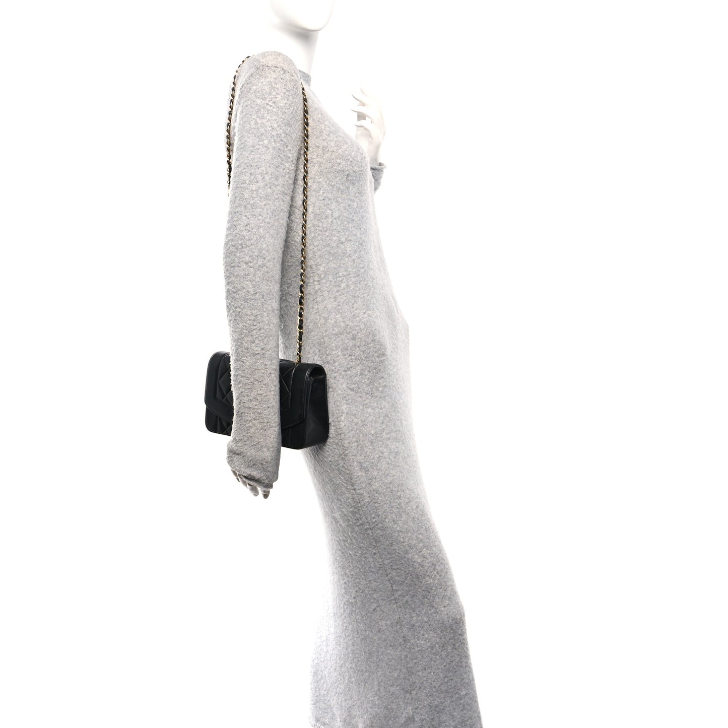 Lambskin Quilted Small Single Flap Black