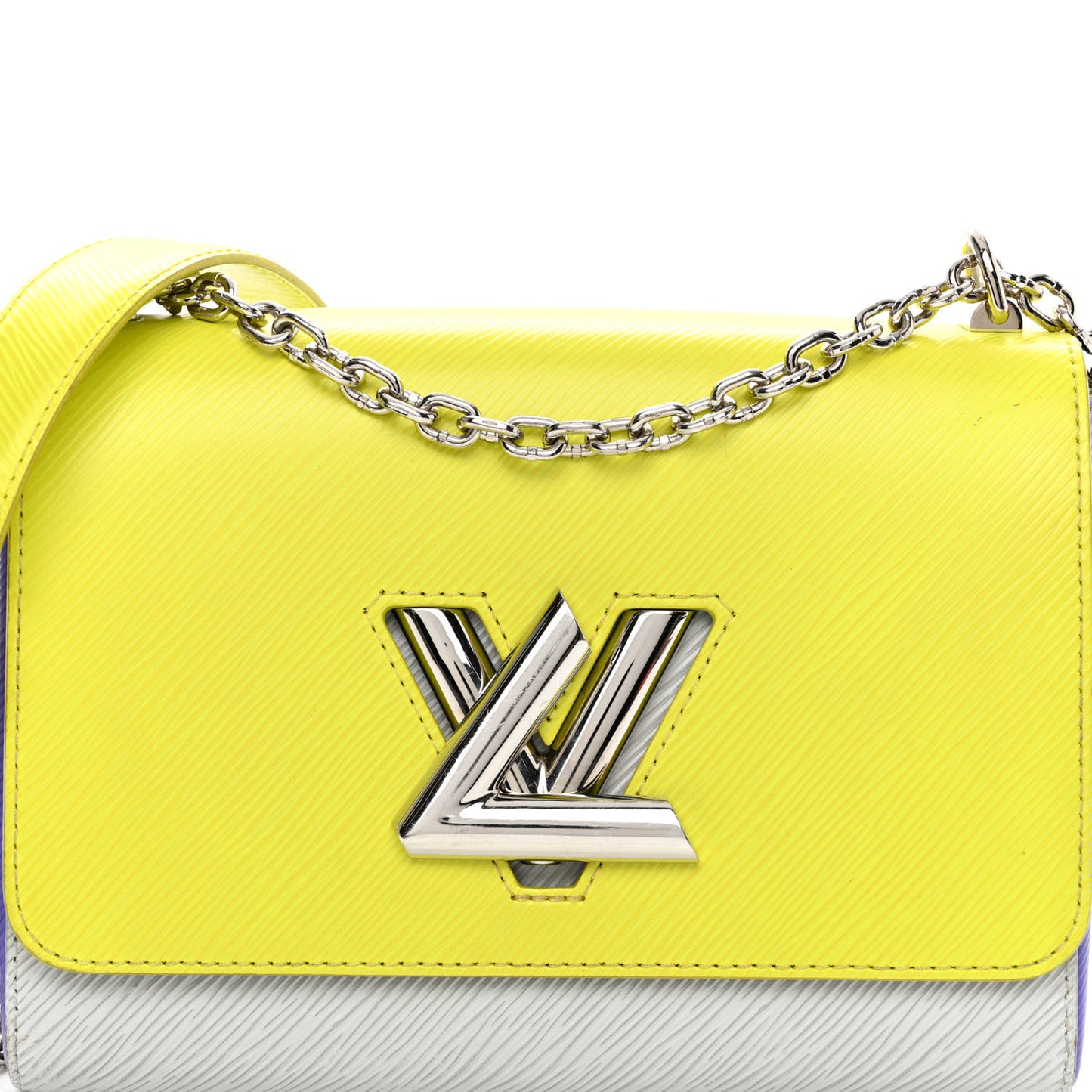 Epi Twist Shoulder Bag MM Purple Yellow Grey