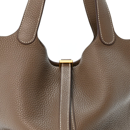 Hermes Taurillon Clemence Picotin Lock 22 PM Etoupe 8 of 11