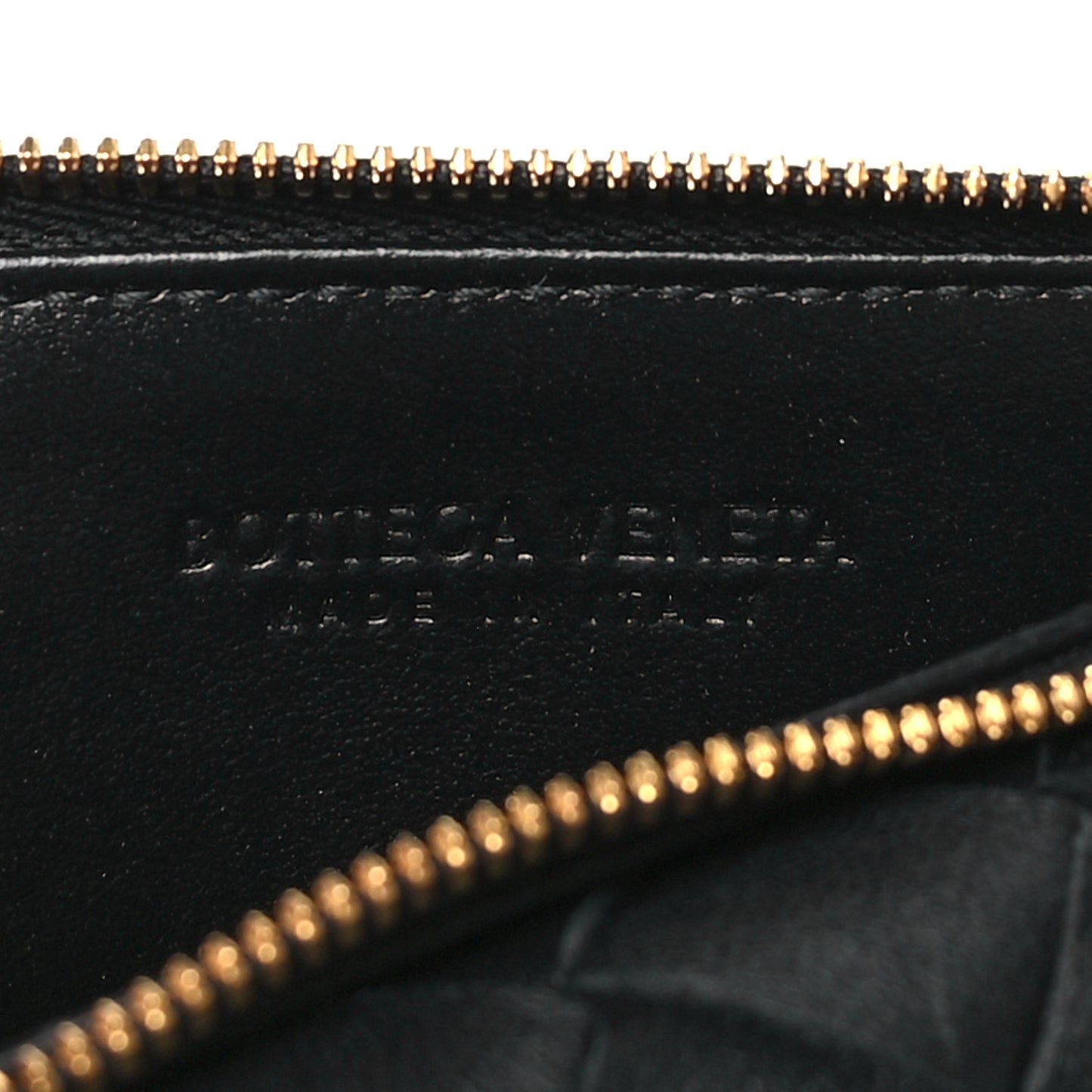 Nappa Intrecciato Andiamo Flap Card Case Black