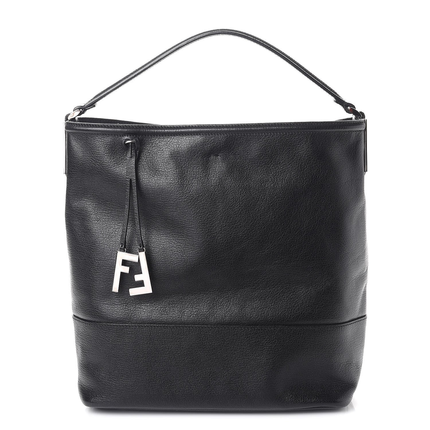 Fendi Calfskin 2Jours Bucket Bag Black 1 of 7