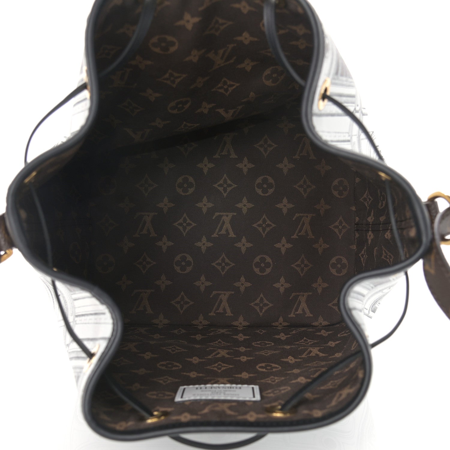Louis Vuitton X FORNASETTI Calfskin Architettura Noe MM Black White 5 of 8