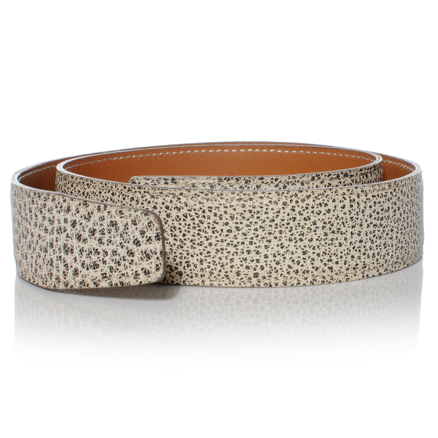 Buffalo Skipper Dalmatian and Natural Chamonix Reversible Belt Strap 65