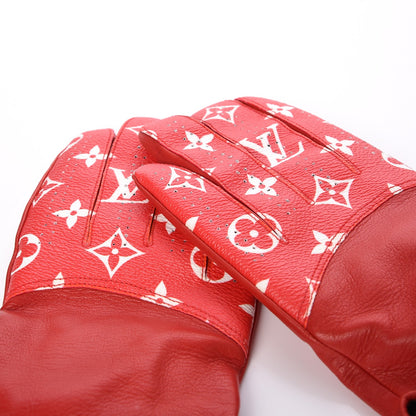 Louis Vuitton X SUPREME Lambskin Monogram Baseball Gloves Rouge 6 of 7