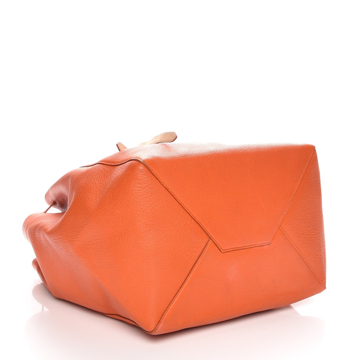 Celine Soft Grained Calfskin Medium Belt Cabas Phantom Orange 4 of 12