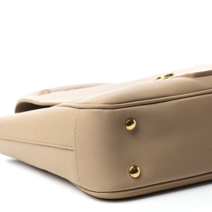 Burberry Trench Calfskin Medium DK88 Top Handle Bag Honey 6 of 12