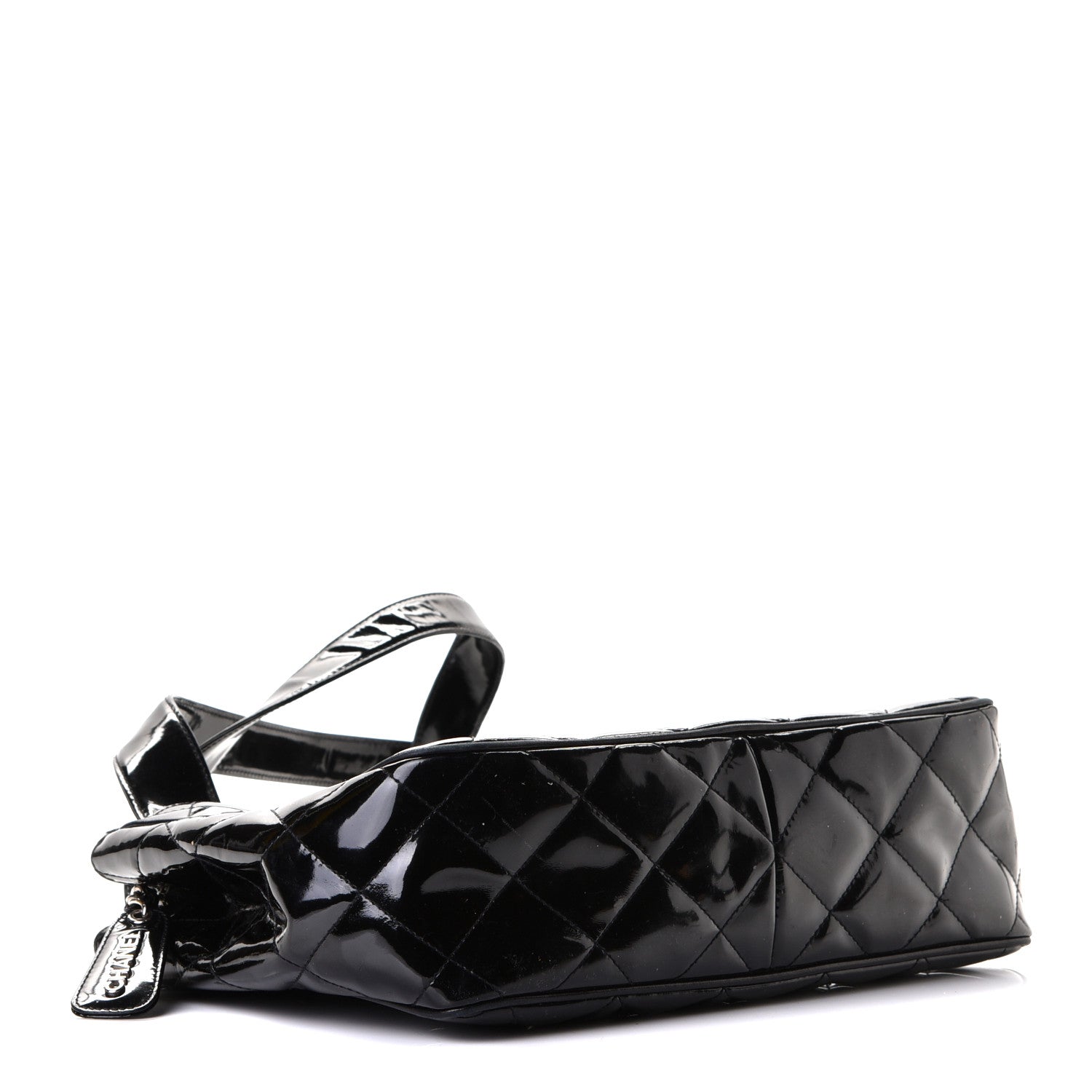 Chanel Patent Quilted Shoulder Bag Black 3 of 6