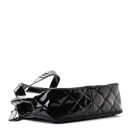Chanel Patent Quilted Shoulder Bag Black 3 of 6