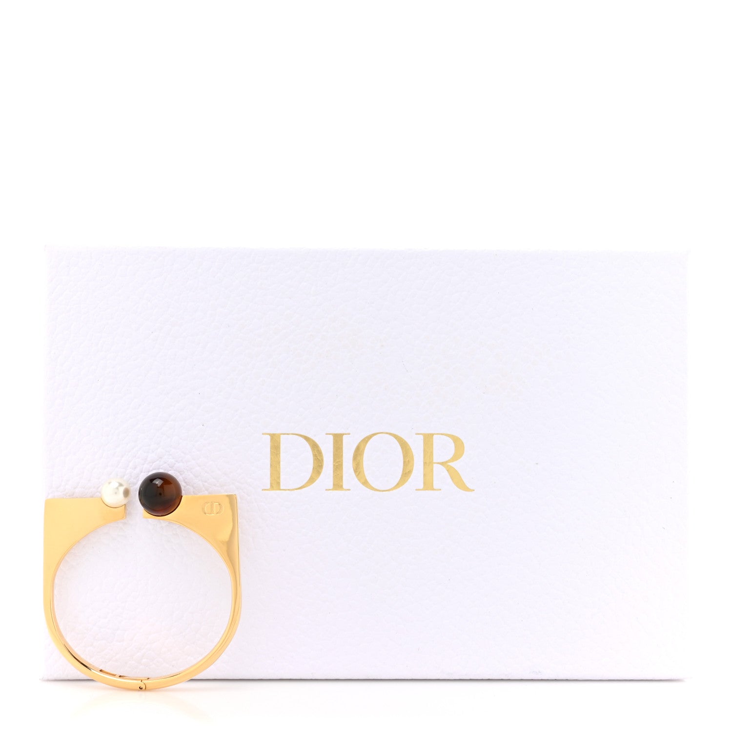 Christian Dior Pearl Resin Tribales New Look Bangle M Gold 6 of 6