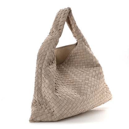 Bottega Veneta Suede Intrecciato Large Hop Mastice 3 of 10
