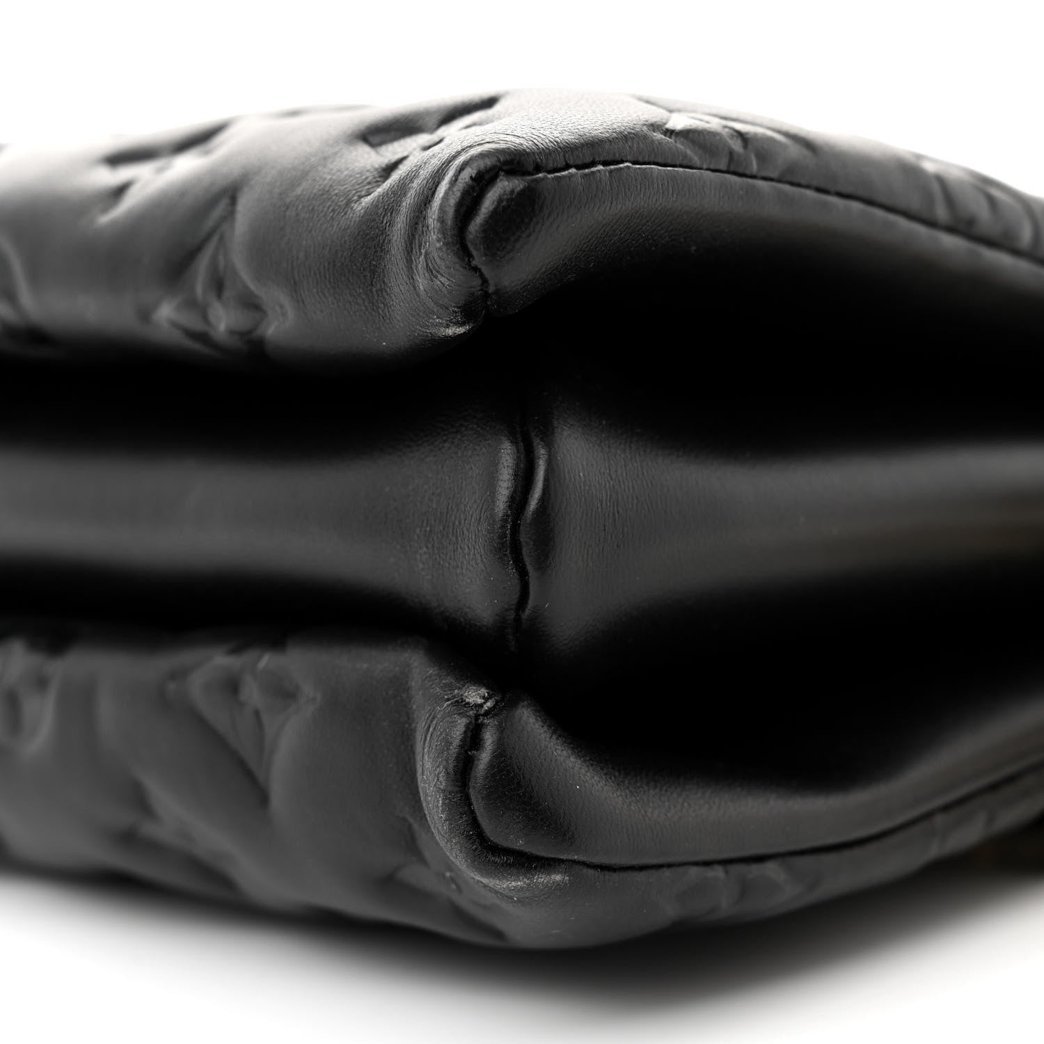 Louis Vuitton Lambskin Embossed Monogram Coussin PM Black 10 of 11