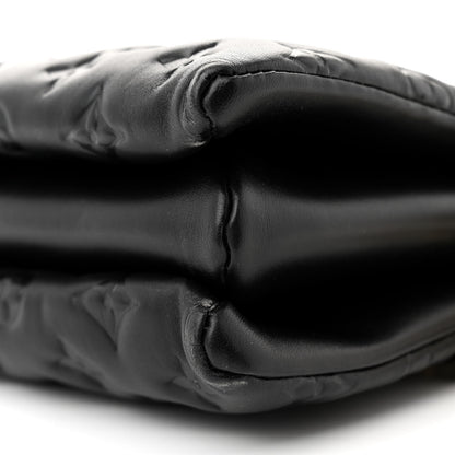 Louis Vuitton Lambskin Embossed Monogram Coussin PM Black 10 of 11