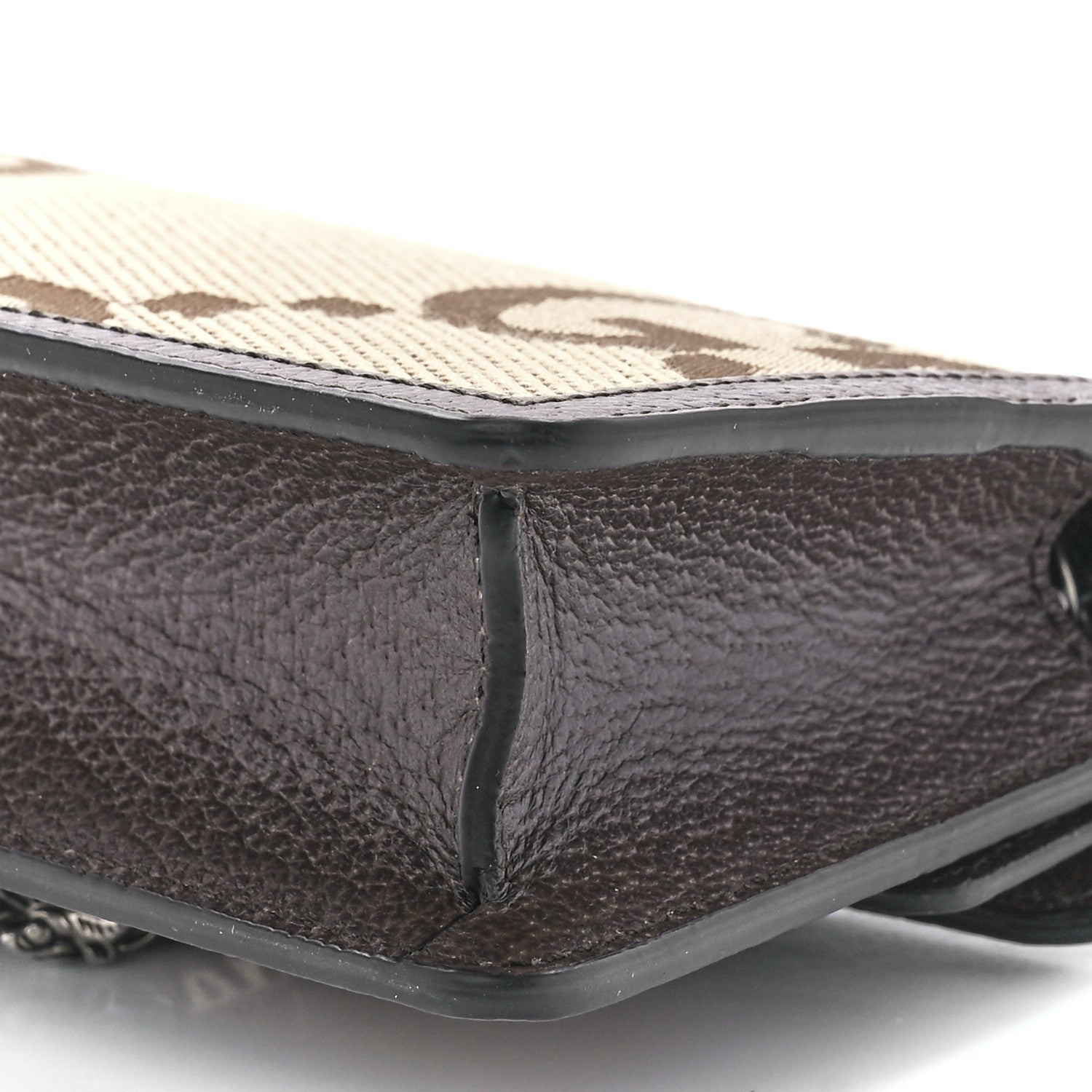 Gucci Monogram Jumbo GG Textured Dollar Calfskin Super Mini Dionysus Shoulder Bag Camel Ebony New Acero 11 of 11