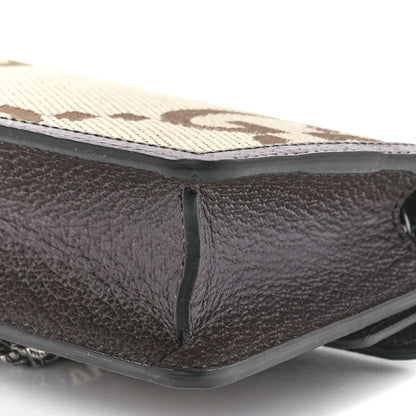 Gucci Monogram Jumbo GG Textured Dollar Calfskin Super Mini Dionysus Shoulder Bag Camel Ebony New Acero 11 of 11