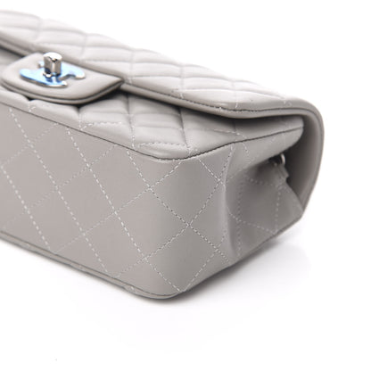 Chanel Lambskin Quilted Mini Rectangular Flap Grey 9 of 11