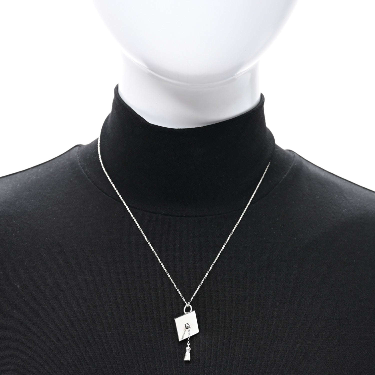 Tiffany Sterling Silver Graduation Cap Pendant Necklace 2 of 4