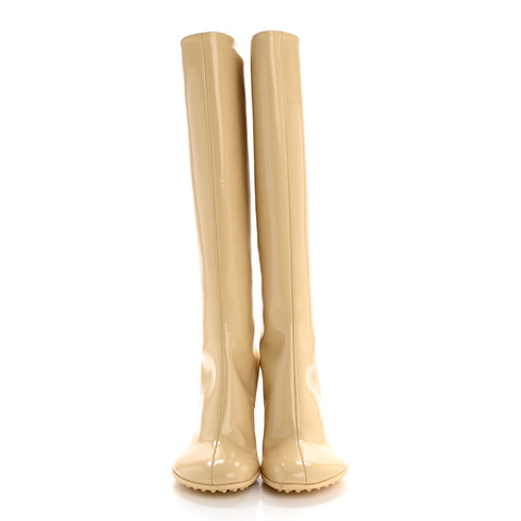 Patent Lambskin Atomic Boots 39 Rubber