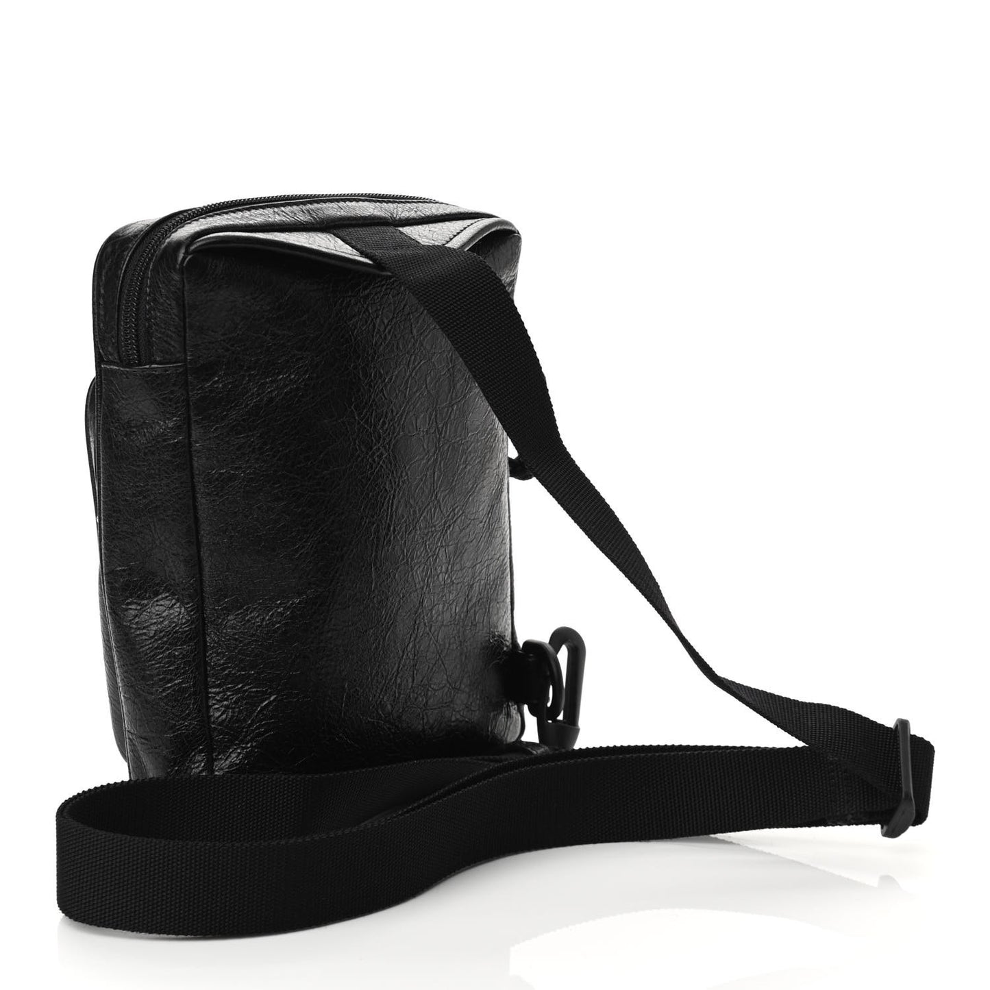 Agneau Logo Explorer Crossbody Messenger Bag Black