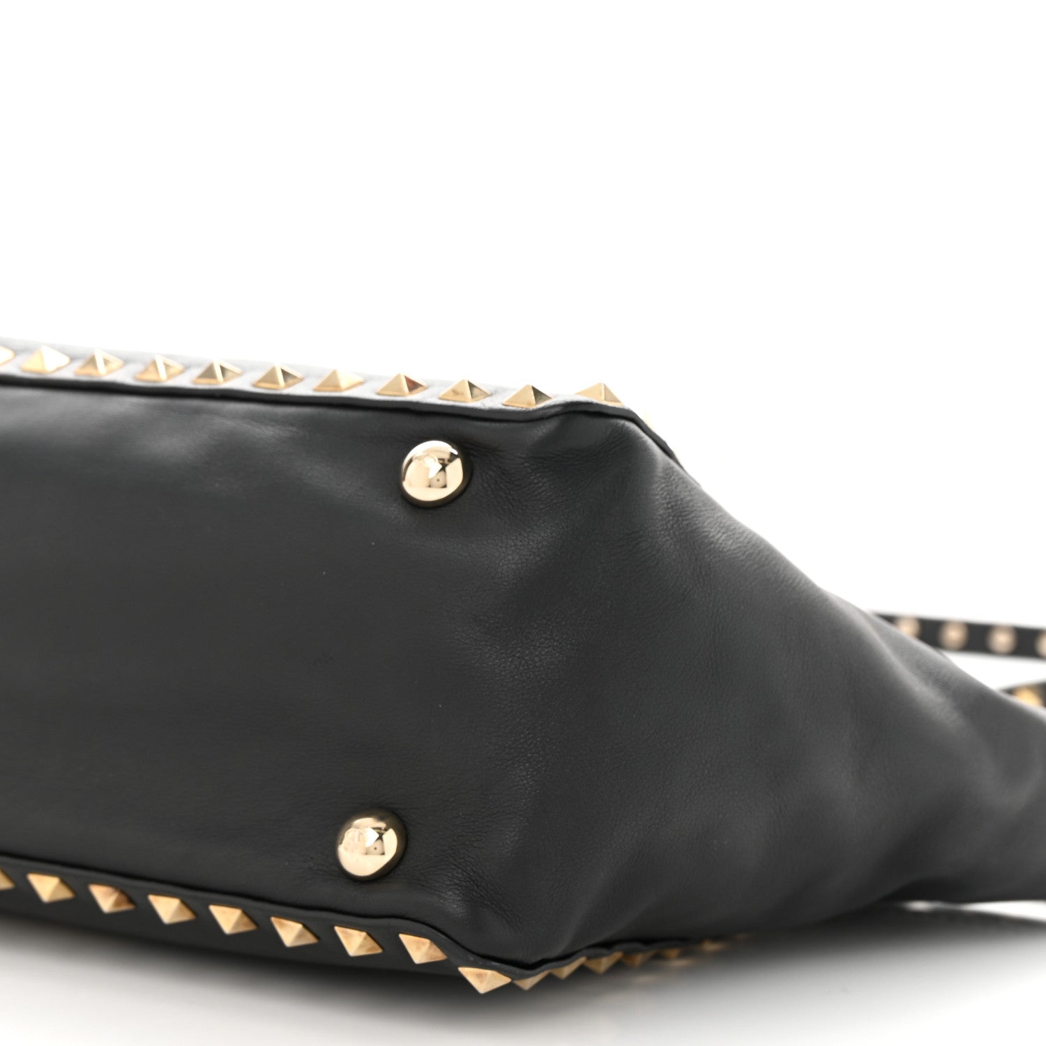 Valentino Garavani Vitello Small Rockstud Tote Black 9 of 9