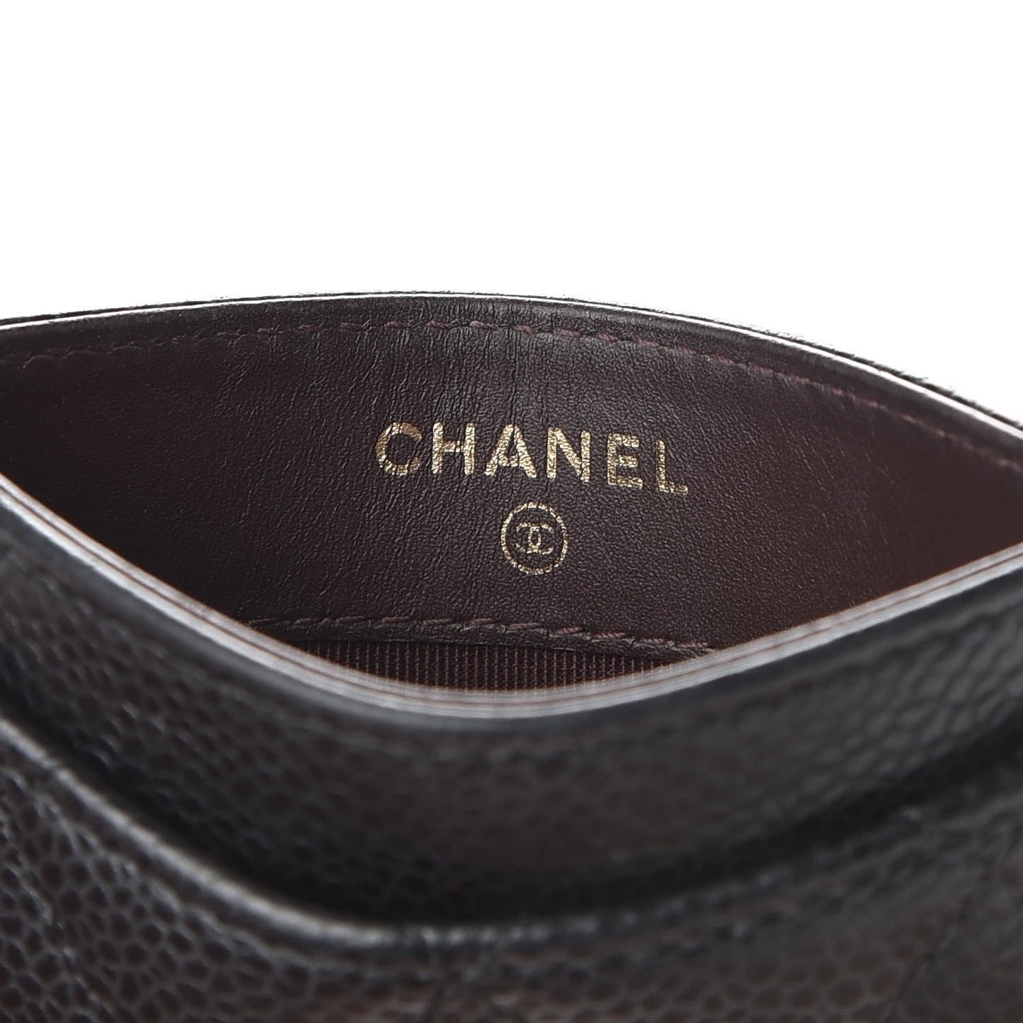 Caviar Quilted Card Holder Black