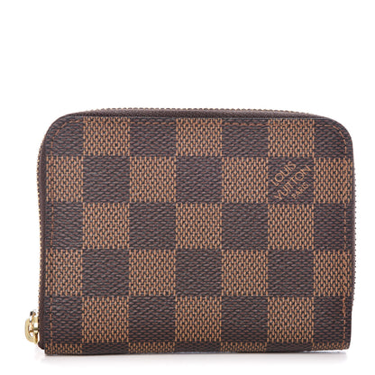 Louis Vuitton Damier Ebene Zippy Coin Purse Rose Ballerine 1 of 8
