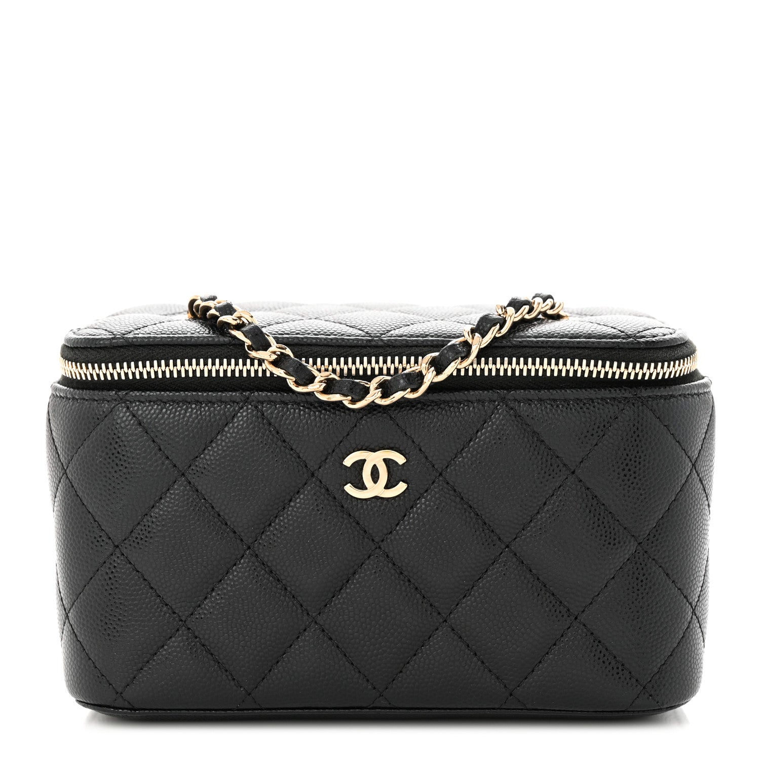 Chanel Caviar Quilted Small Vanity Case With Chain Black 1 of 11