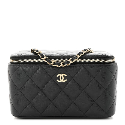 Chanel Caviar Quilted Small Vanity Case With Chain Black 1 of 11