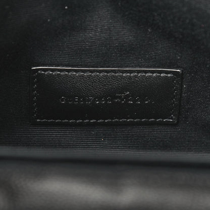 Saint Laurent Grain De Poudre Matelasse Chevron Monogram Envelope Clutch Black 7 of 8