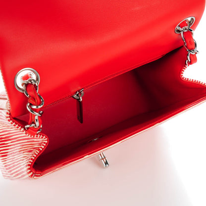 Chanel Patent Calfskin Striped Mini Square Flap Red 6 of 8