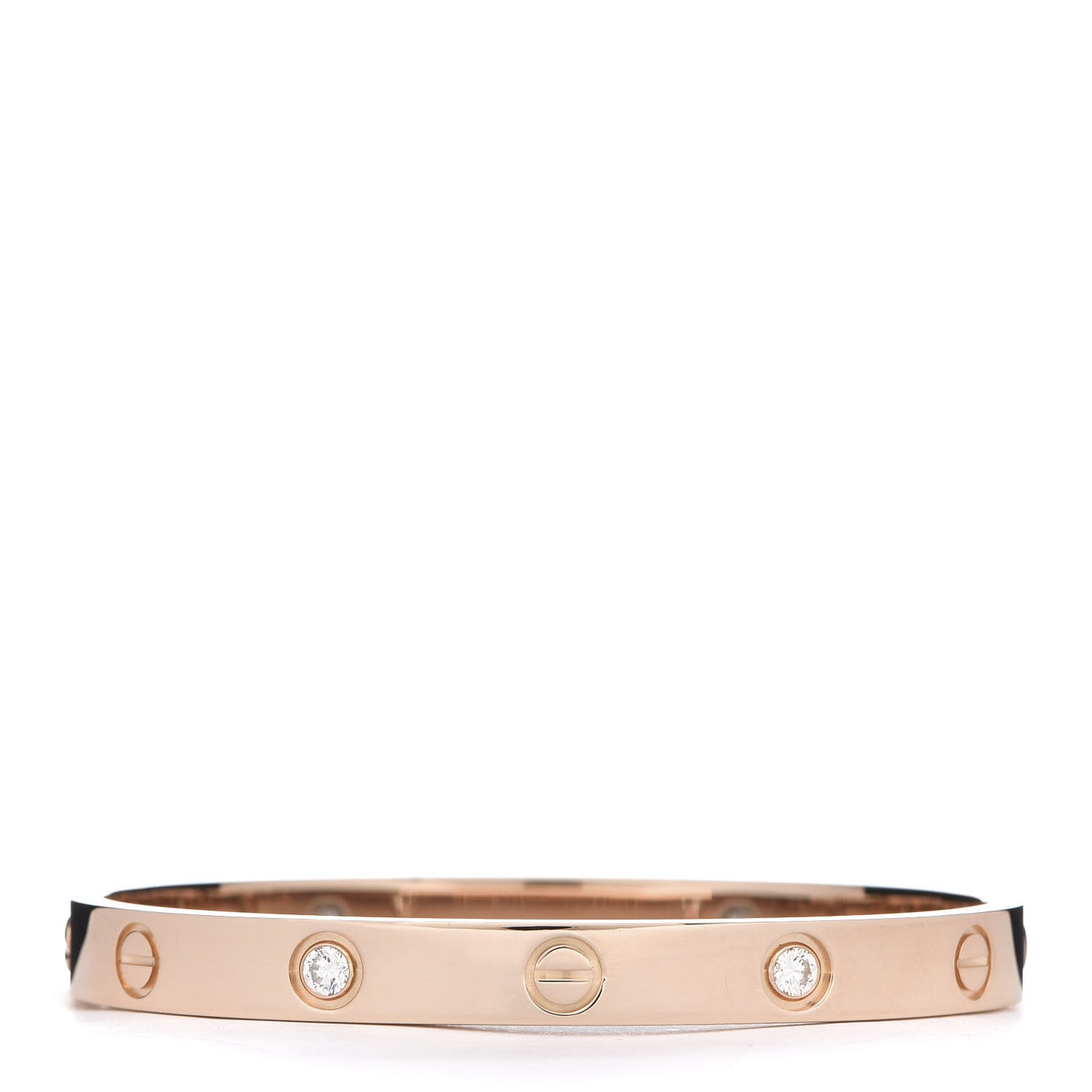 18K Pink Gold 4 Diamond LOVE Bracelet 16
