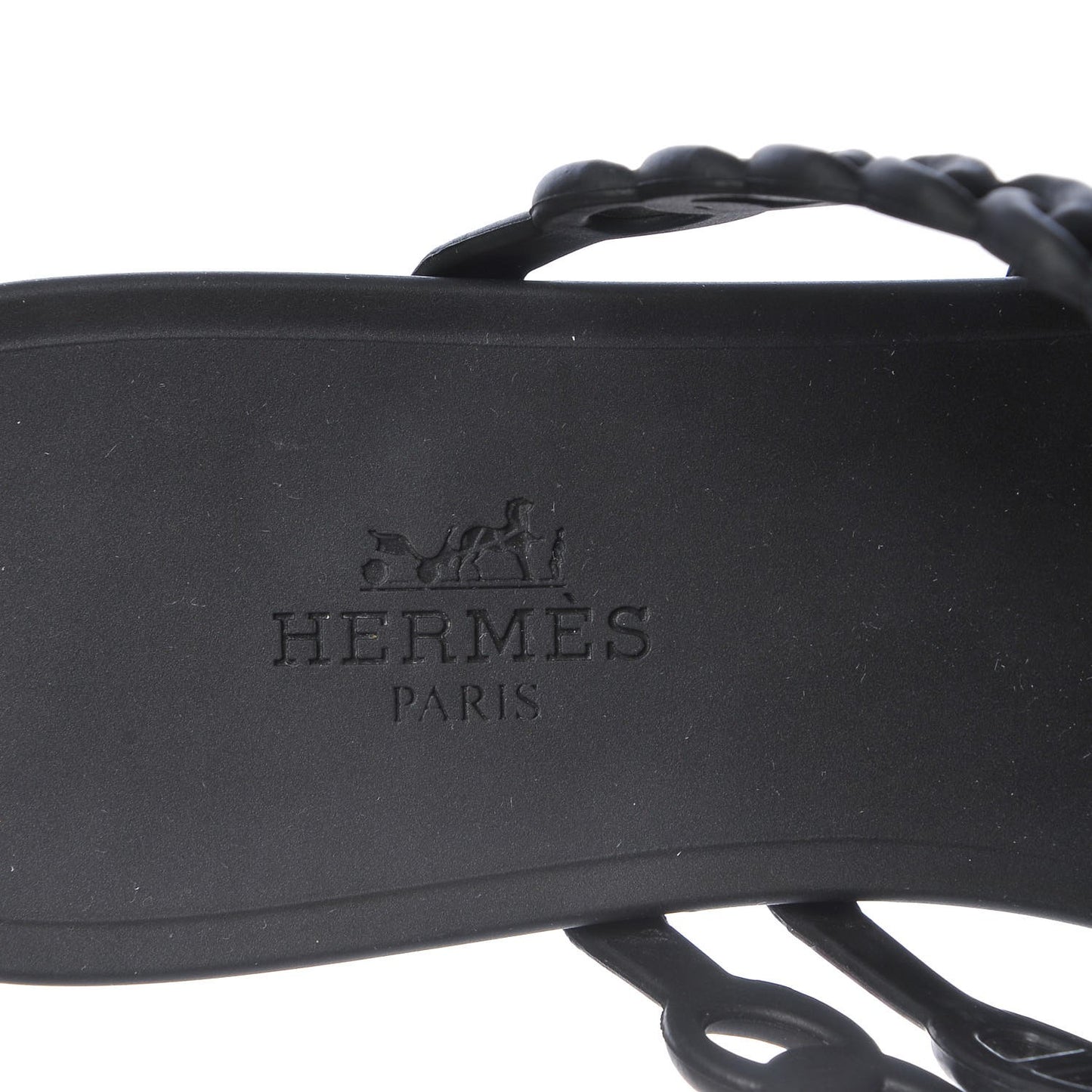 Rubber Chaine d'Ancre Nude Sandals 37 Black