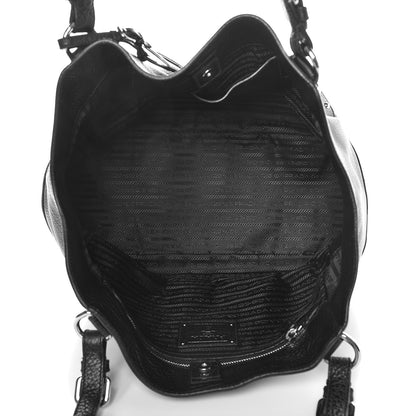Prada Vitello Daino Tote Nero Black 5 of 9