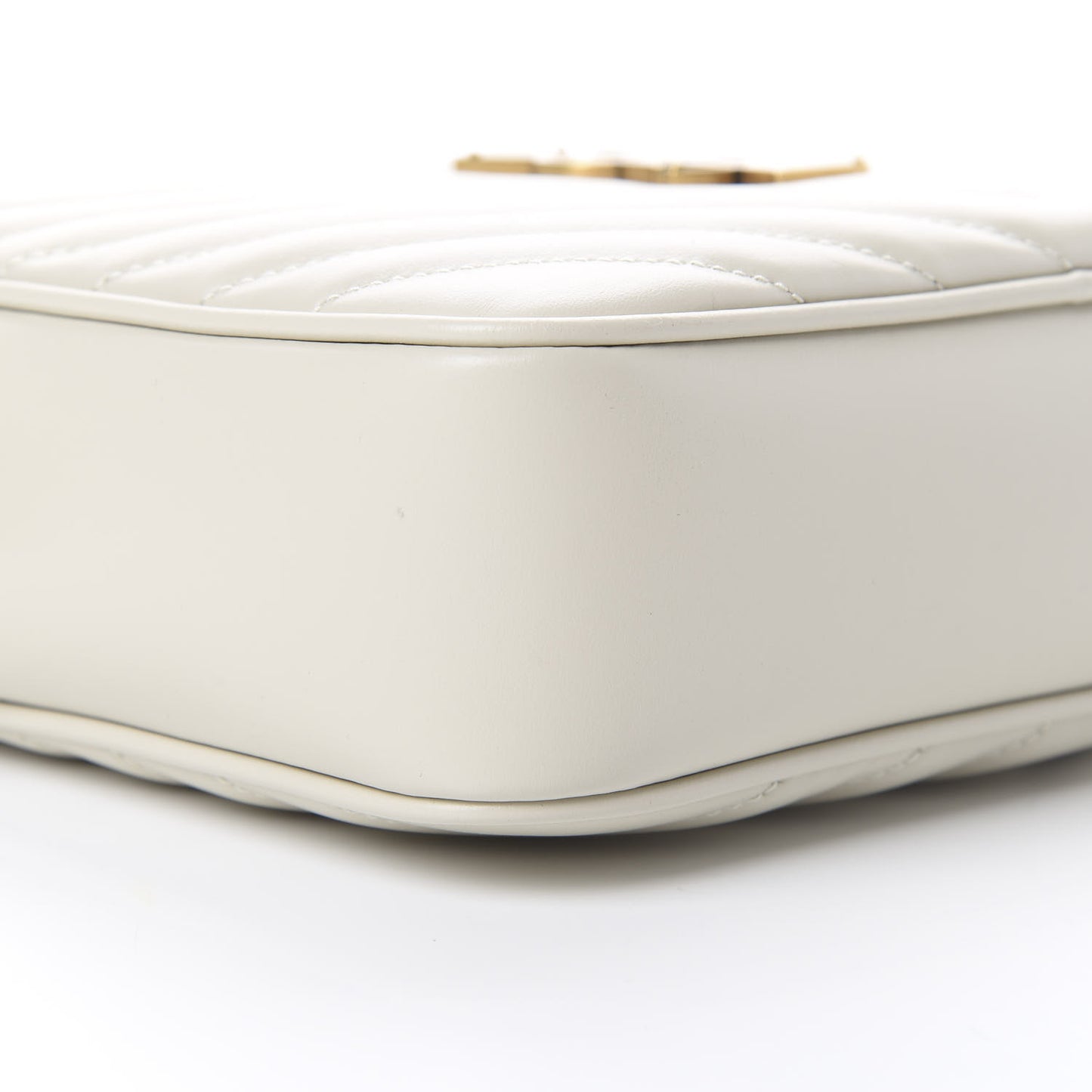 Calfskin Matelasse Monogram Lou Camera Bag Crema Soft