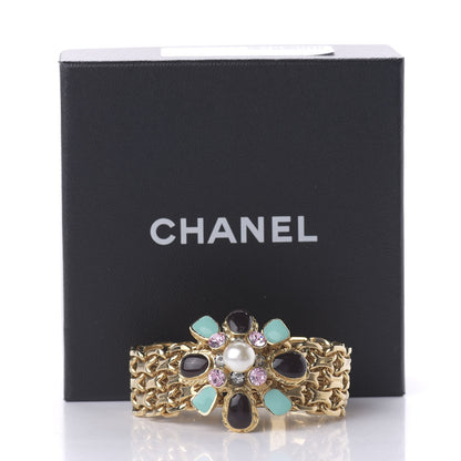 Chanel Crystal Pearl Gripoix Bracelet Gold 6 of 6
