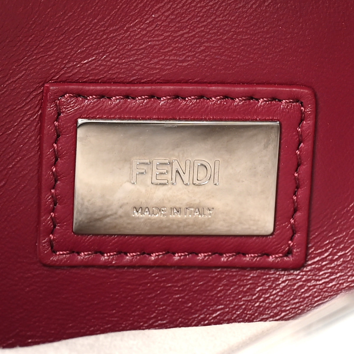 Fendi Vitello Seta Shiny Nappa Pearl Scalloped Studded Floral Embroidered Medium Peekaboo Iconic Satchel Grigio Perla Multicolor 6 of 9