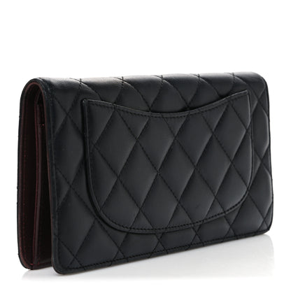 Chanel Lambskin Quilted Yen Wallet Black 3 of 8