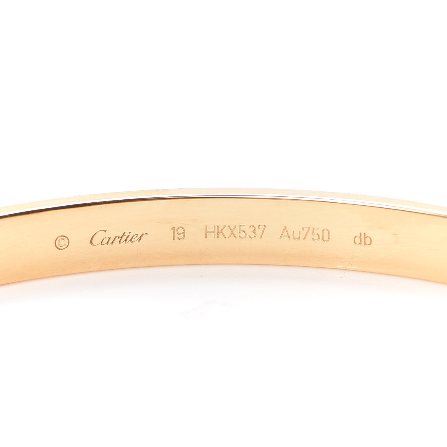 Cartier 18K Yellow Gold LOVE Bracelet 19 5 of 7