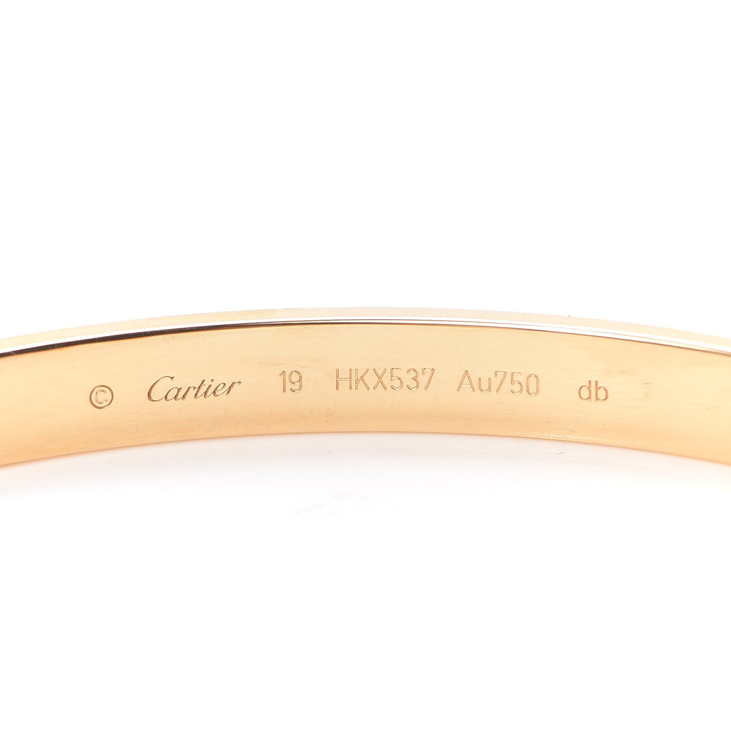 18K Yellow Gold LOVE Bracelet 19