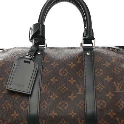 Louis Vuitton Monogram Macassar Keepall Bandouliere 45 8 of 12