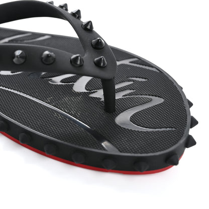 Christian Louboutin Rubber Spike Loubi Donna Flip Flop 37 Black 10 of 10