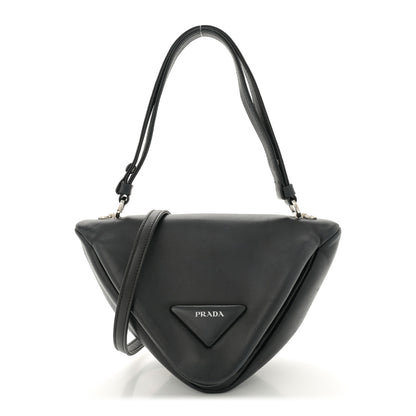 Prada Nappa Padded Signaux Triangle Crossbody Black 1 of 12