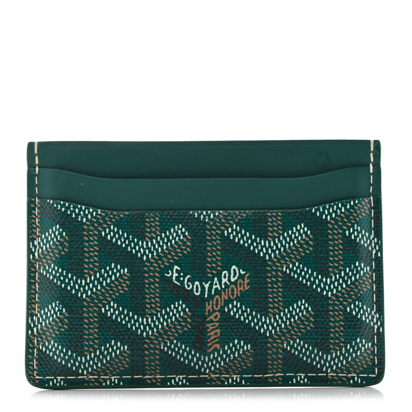 Goyardine Saint Sulpice Card Holder Green