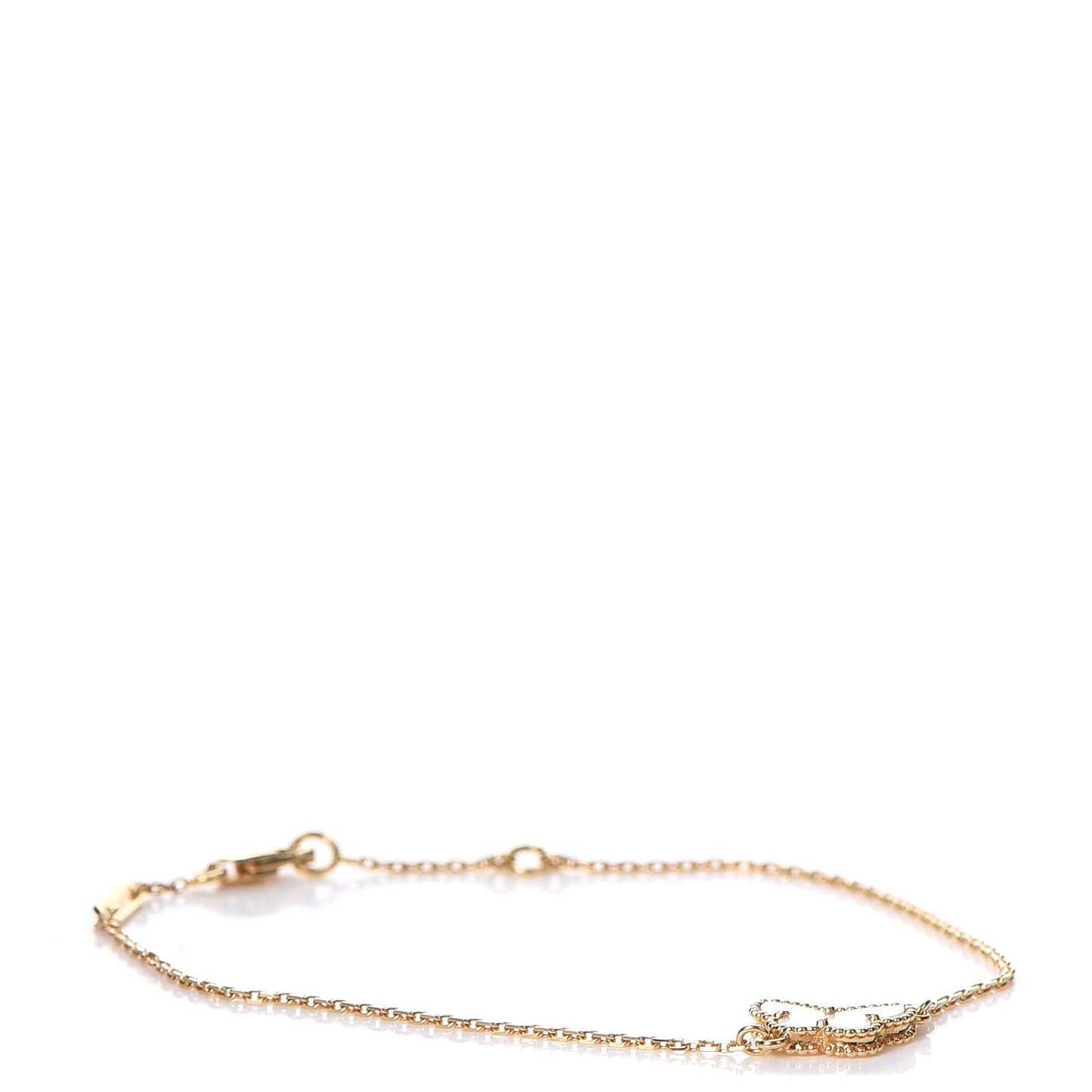 18K Yellow Gold Mother of Pearl Sweet Alhambra Butterfly Bracelet