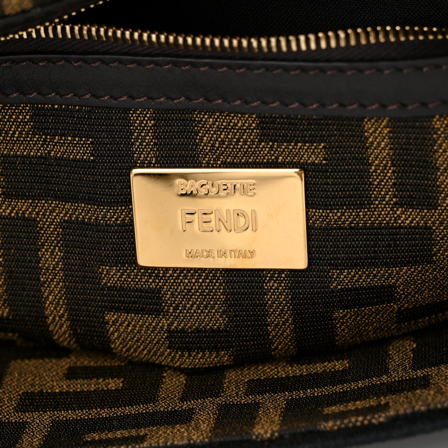 Fabric Jacquard FF 1974 Medium Baguette Tobacco Moro Black