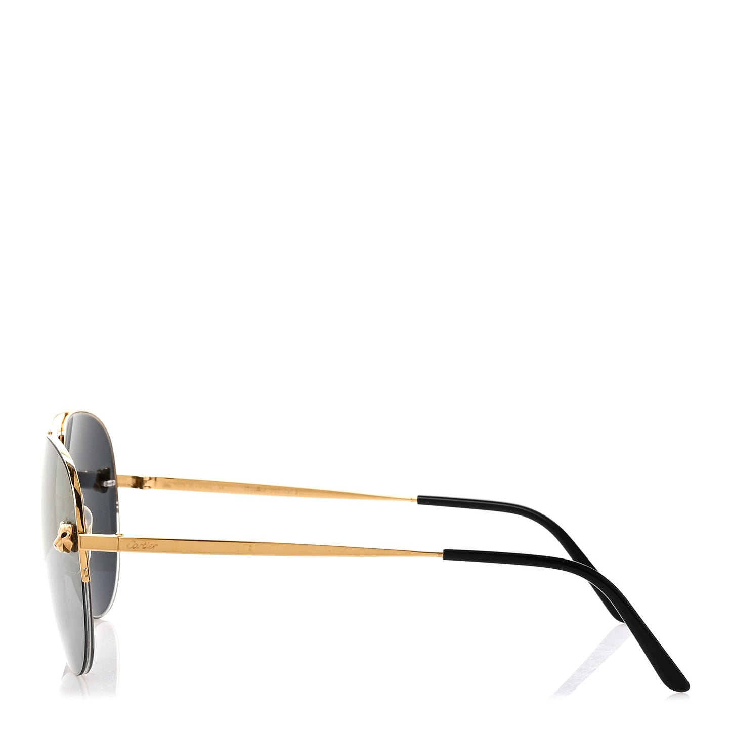 Santos de Cartier Aviator Sunglasses CT0065S Gold Black