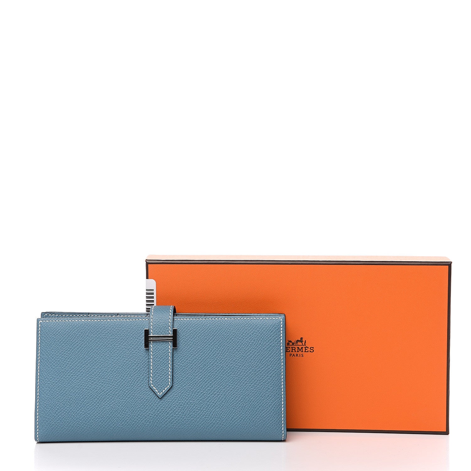 Hermes Epsom Bearn Gusset Wallet Blue Jean 6 of 6