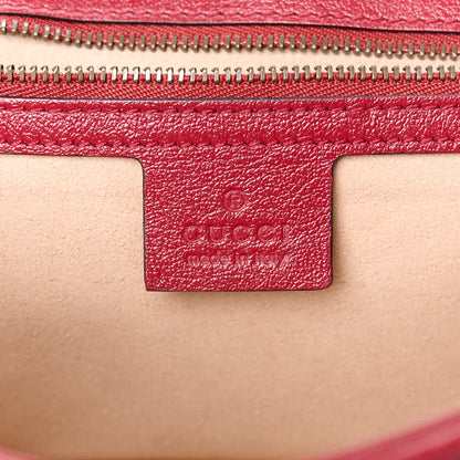 Gucci Vintage Effect Calfskin Matelasse Diagonal Small Torchon GG Marmont Shoulder Bag Black Romantic Cherry 6 of 11