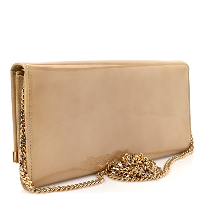 Jimmy Choo Patent Suede Milla Wallet on Chain Nude 3 of 12
